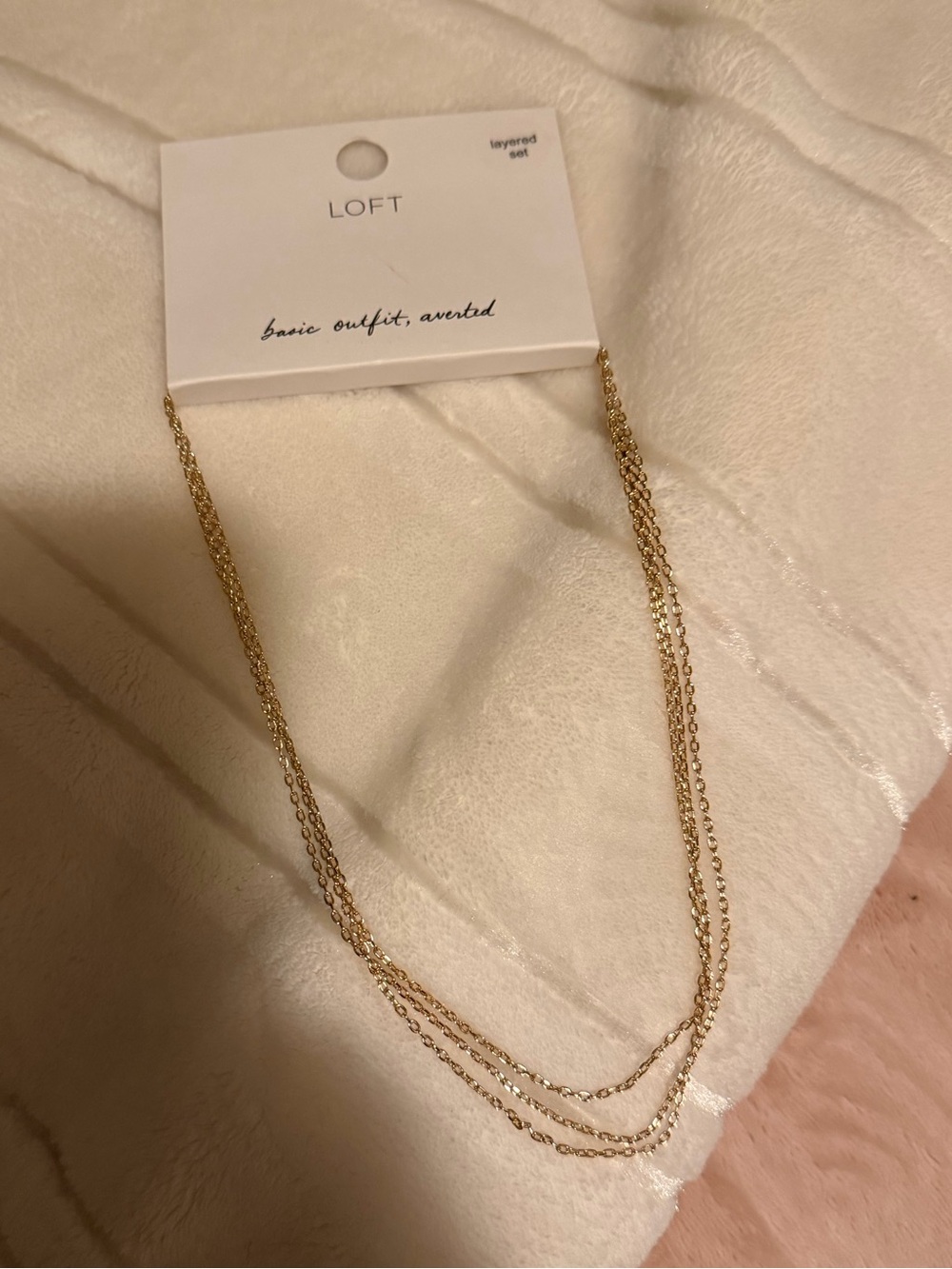 LOFT Gold Multi-Layer Chain Necklace